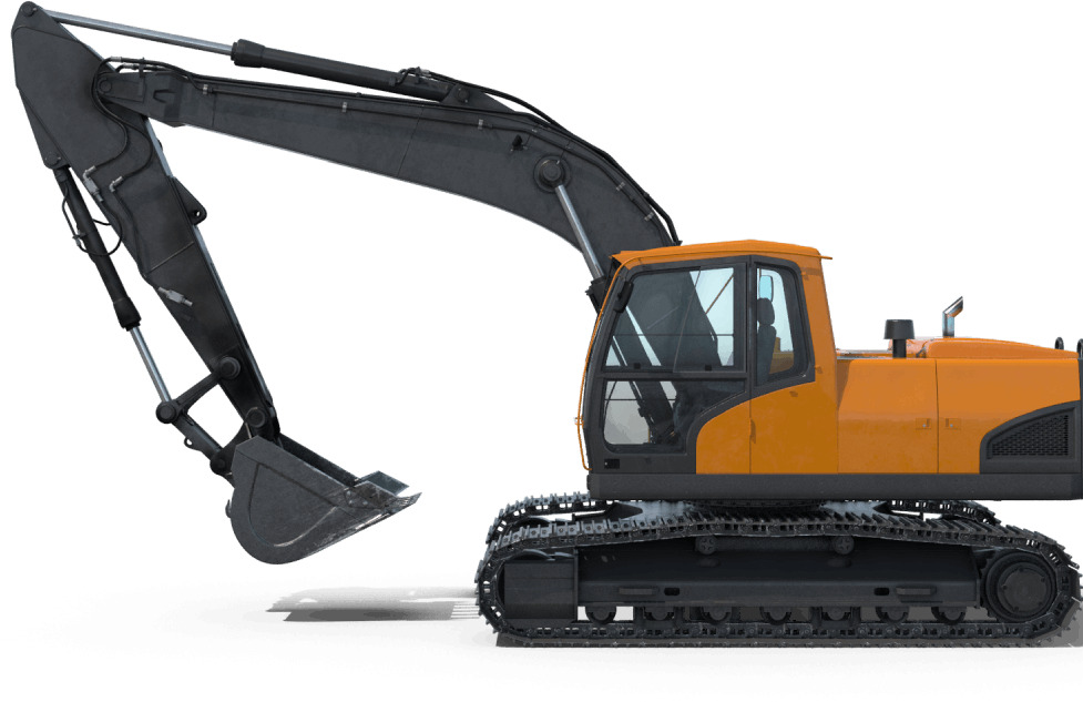 Excavatrice en action